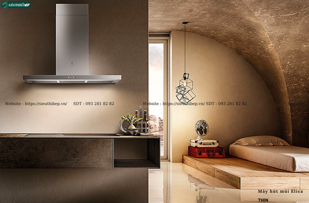 Máy hút mùi Elica THIN (Áp tường, chữ T - Made in Italy)