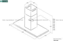 Máy hút mùi Elica THIN ISLAND (Đảo - Made in Italy)