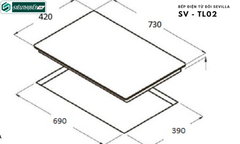 Bếp từ đôi Sevilla SV - TL02 Inverter tiết kiệm điện