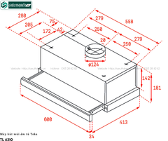Máy hút mùi Teka TL 6310 / TL 7310 / TL 9310 (Âm tủ - Made in Portugal)