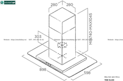 Máy hút mùi Elica TRIBE ISLAND (Đảo - Made in Poland)