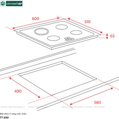 Bếp điện Teka TT 6315 (3 vùng nấu - Made in Turkey)