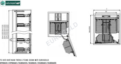 Tủ đồ khô Eurogold EP 80645 / EP 80660 / EG 80645S / EG 80645 / EG 80660 / EG 80660S (nan tròn 6 tầng cánh mở )