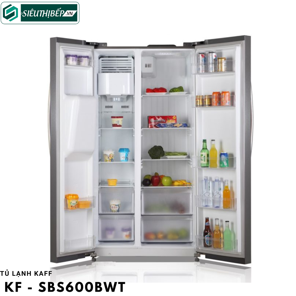 Tủ lạnh Kaff KF - SBS 600BWT (Side By Side 2 cánh - 573 Lít)