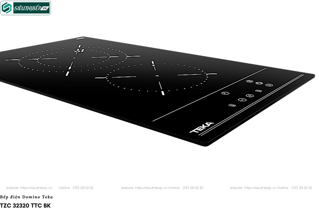Bếp điện Domino Teka TZC 32320 TTC BK - Made in Turkey