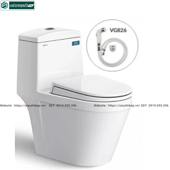 Bồn cầu 1 khối Viglacera V35M (Nắp Êm Tặng Xịt VG826)