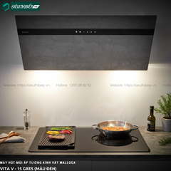 Máy hút mùi Malloca VITA V - 15 GRES / VITA V - 13 GRES (Áp tường - Kính vát)