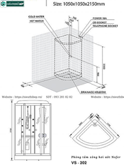 Phòng tắm xông hơi ướt Nofer VS - 202 (Công nghệ Châu Âu)