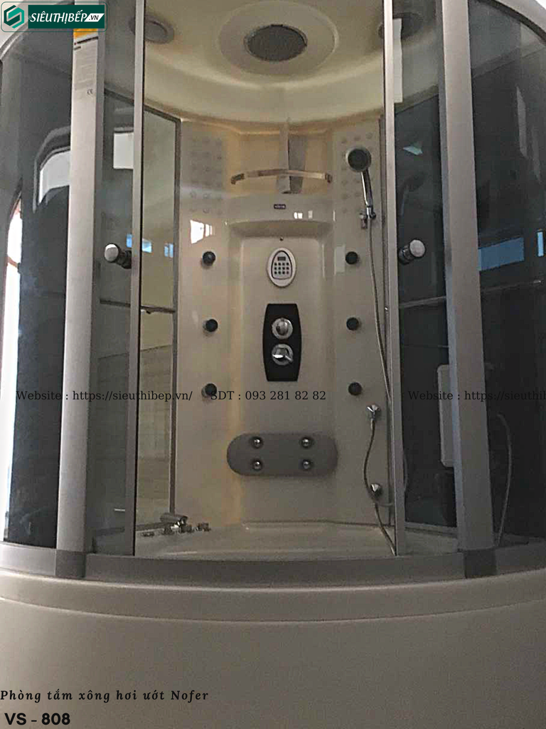 Phòng tắm xông hơi ướt Nofer VS - 808 (Công nghệ Châu Âu)