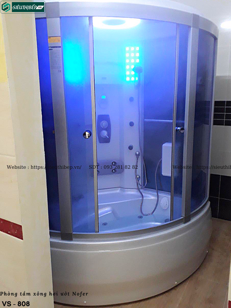 Phòng tắm xông hơi ướt Nofer VS - 808 (Công nghệ Châu Âu)