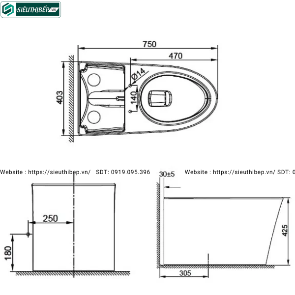 Bồn cầu 1 khối American Standard WP - 3232 (Studio S Đặt Sàn)