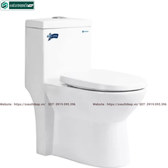 Bồn cầu 1 khối Thiên Thanh WATER CK67 (2 nút nhấn)