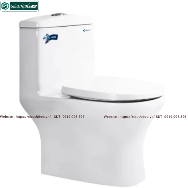 Bồn cầu 1 khối Thiên Thanh RIVER CK69 (2 nút nhấn xả)