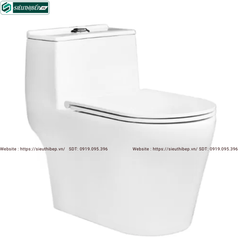 Bồn cầu 1 khối Thiên Thanh LUX CK99 (2 nút nhấn xả)