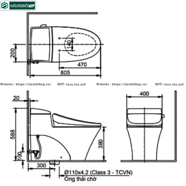 Bồn cầu 1 khối Inax AC - 1017VRN