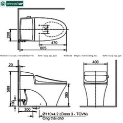 Bồn cầu 1 khối Inax AC - 1017VRN