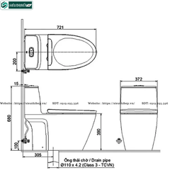 Bồn cầu 1 khối Inax AC - 912 / CW - S32VN (Nắp rửa cơ)