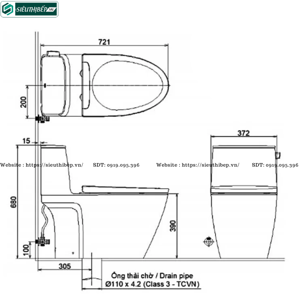 Bồn cầu 1 khối Inax AC - 912VN (Xả gạt)