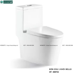 Bồn cầu 1 khối Bello BT - 800732 (Nắp Êm)