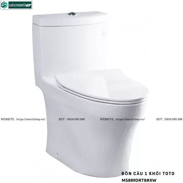 Bồn cầu 1 khối TOTO MS889DRT8#XW (Nắp Đóng Êm TC600VS)
