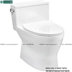 Bồn cầu 1 khối TOTO MS188VKT8#XW/T53P100VR (Nắp Đóng Êm TC600VS)