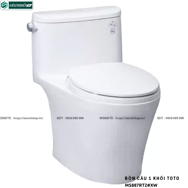 Bồn cầu 1 khối TOTO MS887RT2#XW (Nắp Đóng Êm TC393VS)