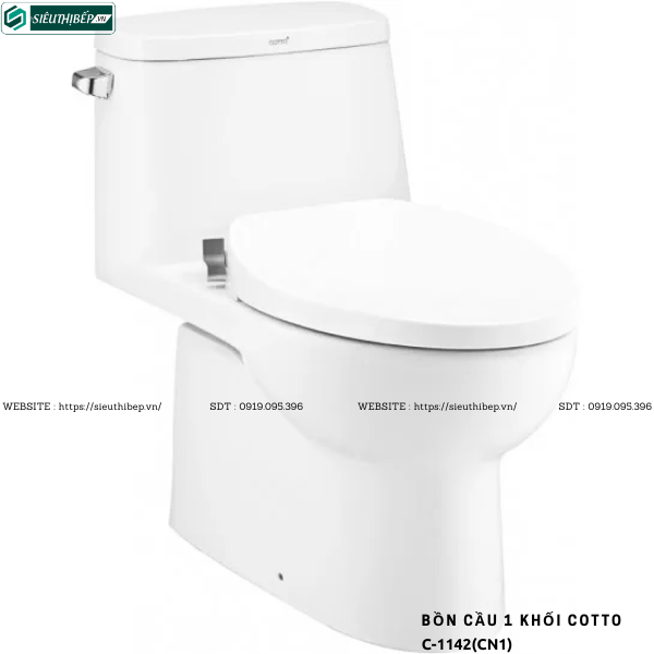 Bồn cầu 1 khối COTTO C1142(CN1) - Nắp Rửa Cơ