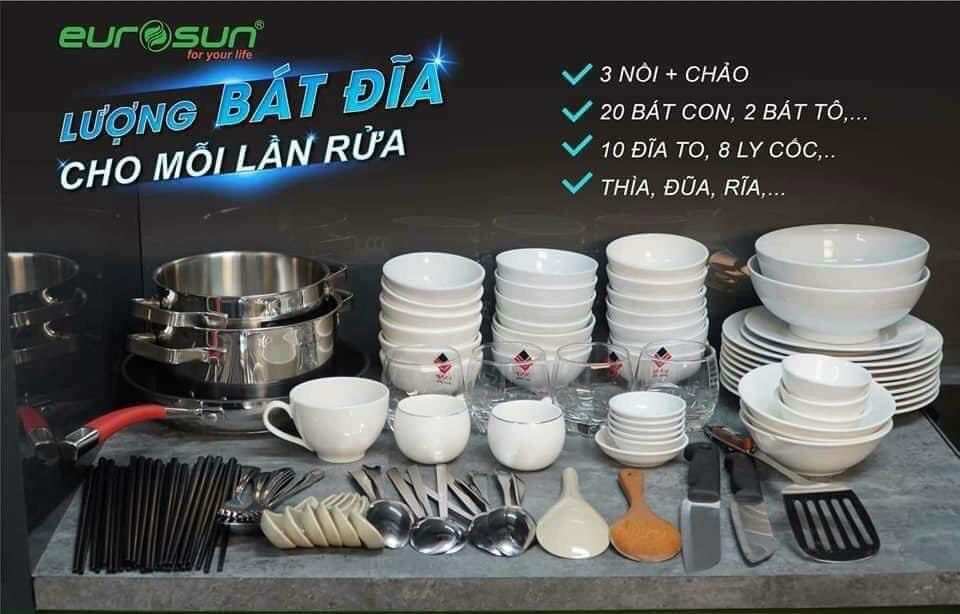Máy rửa bát Eurosun SMS80EU16E Công nghệ Sấy Turbo Fan Dry (Turkey)