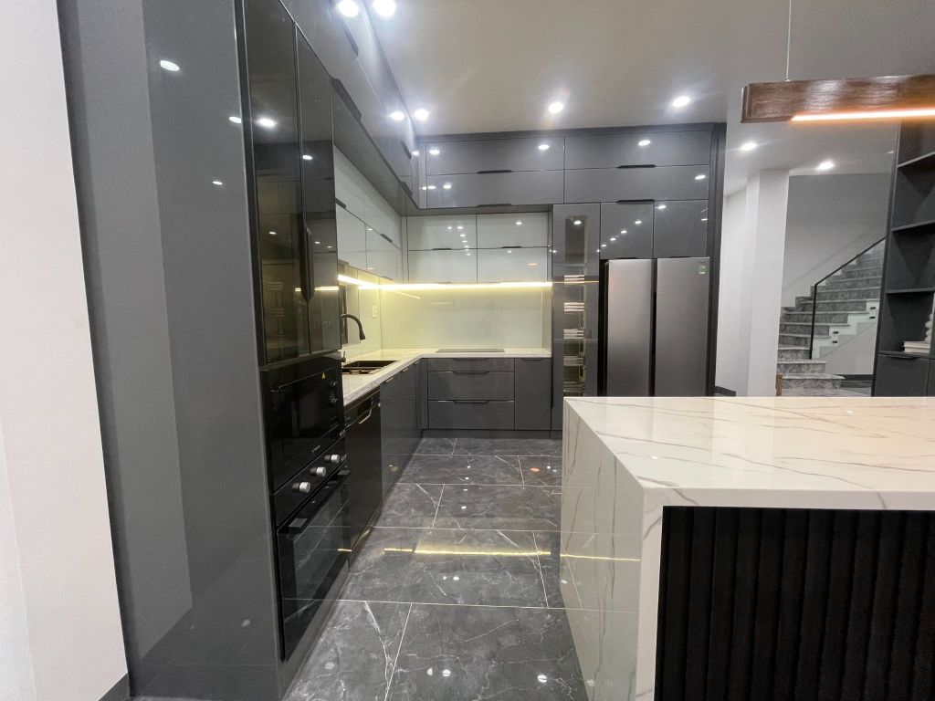 Tủ bếp inox cánh kính Gotze 2615