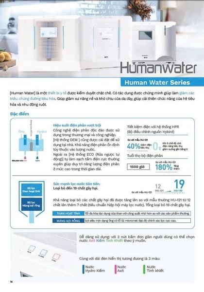 Human Water HU-80 - Máy lọc nước điện giải ion kiềm OSG