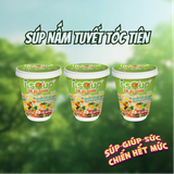  Combo 3 Ly Súp Nấm Tuyết Tóc Tiên Ăn Liền ISOUP HUUPS! Hũ 14G - Súp Ăn Liền Sấy Thăng Hoa 