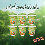  Combo 6 Ly Súp Nấm Tuyết Tóc Tiên Ăn Liền ISOUP HUUPS! Hũ 14G - Súp Ăn Liền Sấy Thăng Hoa 