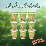  Combo 9 Ly Súp Nấm Tuyết Tóc Tiên Ăn Liền ISOUP HUUPS! Hũ 14G - Súp Ăn Liền Sấy Thăng Hoa 