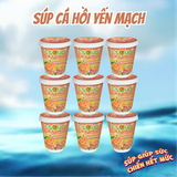  Combo 9 Ly Súp Cá Hồi Yến Mạch Ăn Liền ISOUP HUUPS! Hũ 23G - Súp Ăn Liền Sấy Thăng Hoa 