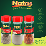  Combo gia vị ướp Natas phong cách Châu Âu: Bột hành hũ 60g + Ớt vảy hũ 50g + Tiêu sọ xay hũ 55g 