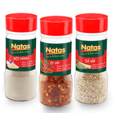  Combo gia vị tiện dụng Natas: Bột hành hũ 60g + Ớt vảy hũ 50g + Sả vảy hũ 40g 