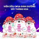  [Mua 2 tặng 1 Móc Khóa Gấu] Sữa Chua Sấy Thăng Hoa IYaua Gấu Hạt Nút Vị Dâu Túi 16G - Snack Ăn Vặt Sấy Thăng Hoa 