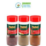  Combo làm Kim chi Natas: Bột ớt Hàn Quốc hũ 45g + Bột gừng hũ 40g + Bột ớt hũ 45g 