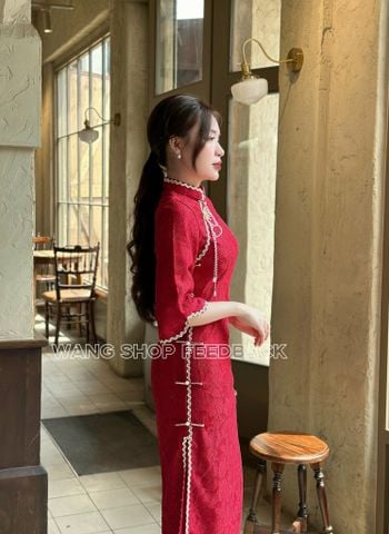  SƯỜN XÁM ĐỎ GẤM DÀI HỒNG NGHI 