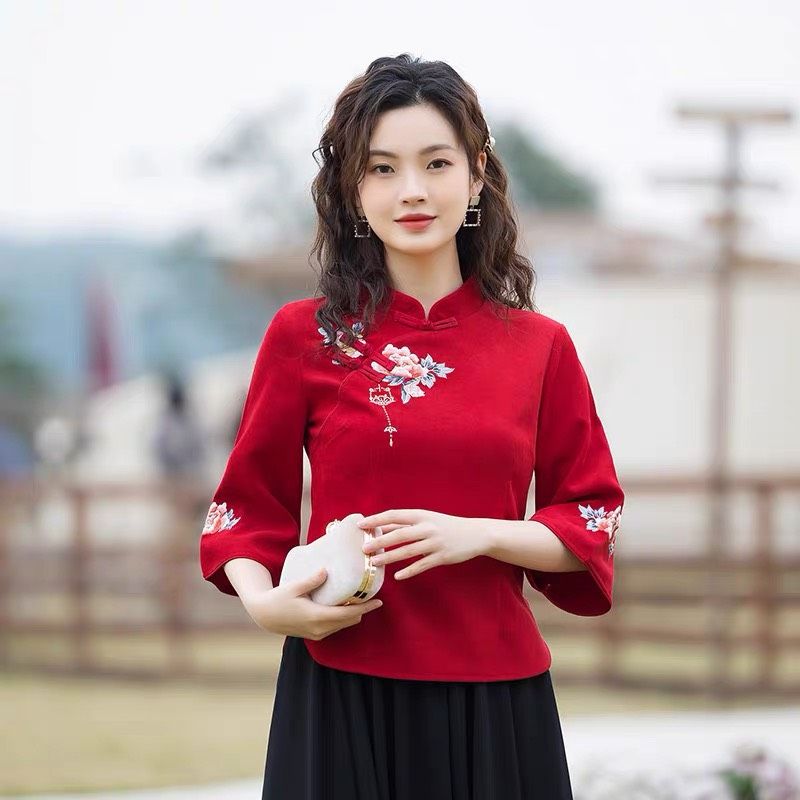  Áo Lẻ Hoa Thêu 