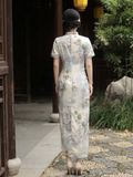  Sườn Xám Lụa Dài 
