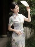  Sườn Xám Lụa Dài 