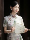  Sườn Xám Lụa Dài 