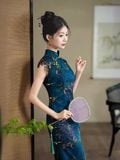  Sườn Xám Lụa Dài 
