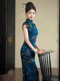  Sườn Xám Lụa Dài 