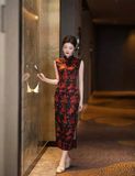  Sườn Xám Lụa Dài 
