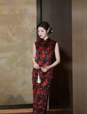  Sườn Xám Lụa Dài 