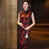  Sườn Xám Lụa Dài 