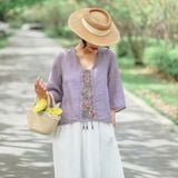  ÁO LẺ LINEN THÊU HOA 