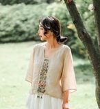  ÁO LẺ LINEN THÊU HOA 